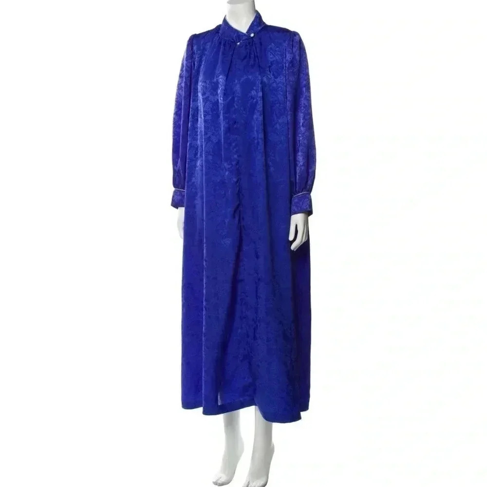 Vintage Christian Dior Size Small Dressing Gown Silk Loungewear Intimates